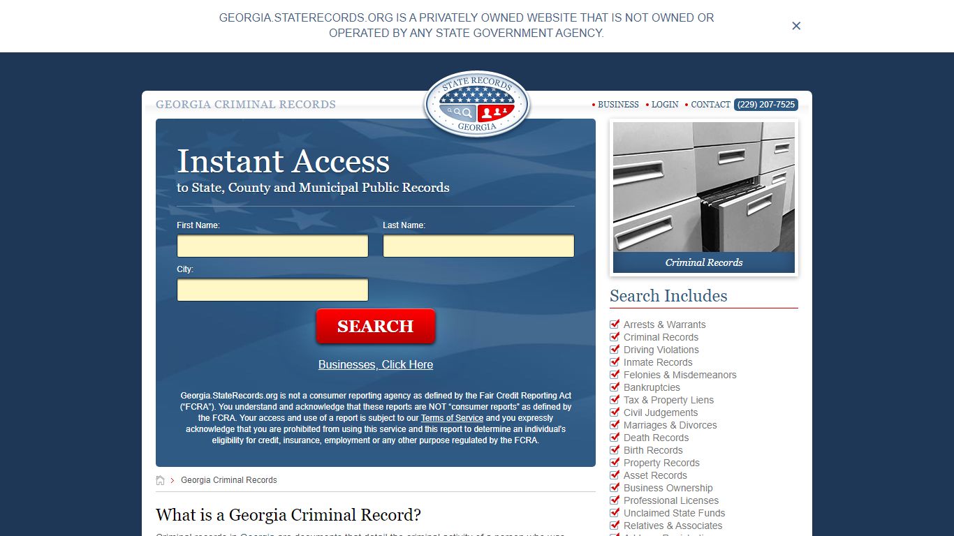 Georgia Criminal Records | Georgia.StateRecords.org